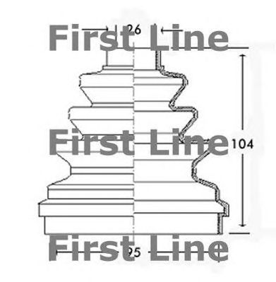 FIRST LINE fcb2215 -  Пыльник, приводной вал